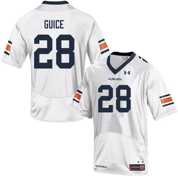 Men #28 Devin Guice Auburn Tigers College Football Jerseys Sale-White